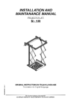 INSTALLATION MANUAL PROJECTOR LIFT SI-100