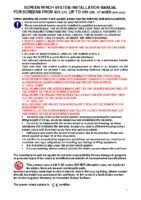 INSTRUCTION MANUAL SCREEN WINCH 300-450 CM. – NICE MOTOR – MAR 2023