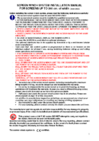 INSTRUCTION MANUAL SCREEN WINCH FOR SCREENS UP TO 300 CM – NICE MOTOR – MAR 2023