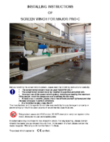 INSTRUCTION MANUAL SCREEN WINCH SYSTEM FOR MAJOR PRO-C