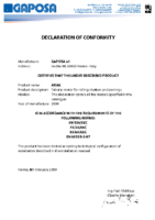 CERTIFICAZIONE CE MOTORE GAPOSA
