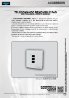 SCHEDA TECNICA TELECOMANDO REMOVIBILE PAD