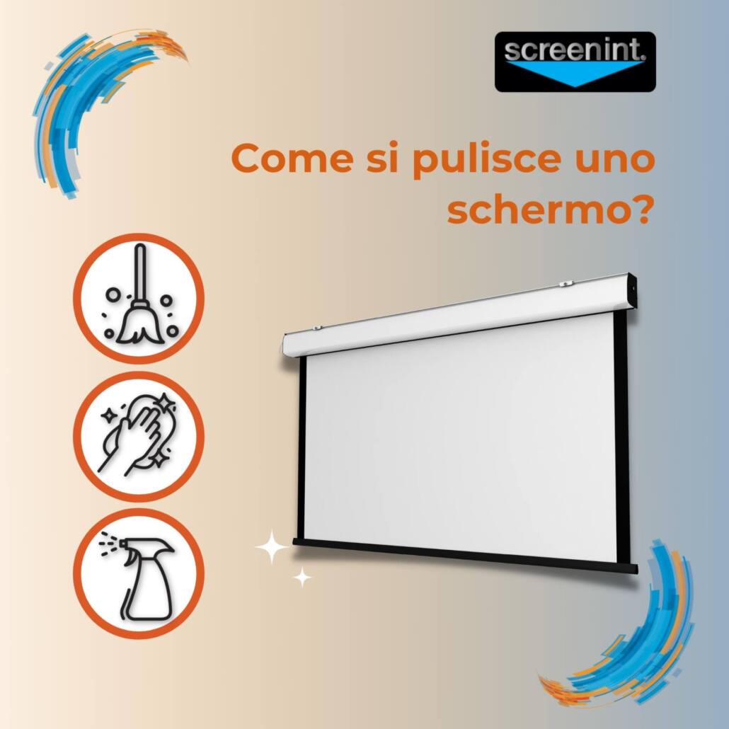 schermo con icone di pulizia